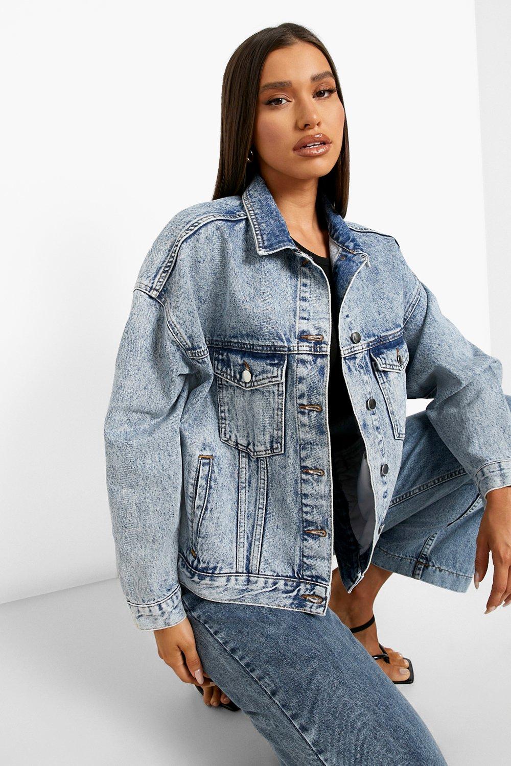 Boohoo oversized 2024 denim jacket